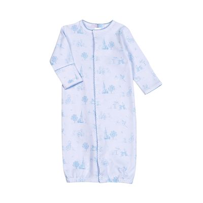 Blue Baby Toile Pima Conv Gown