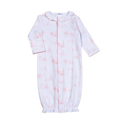 Pink Baby Toile Pima Conv Gown