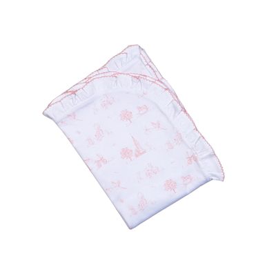 Pink Baby Toile Pima Rec Blanket