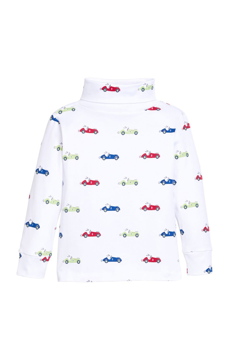 Printed Turtleneck, Race Cars