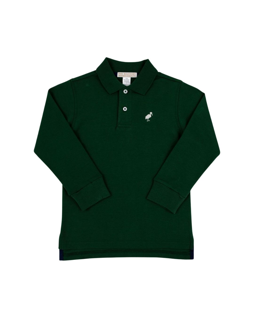 Prim and Proper LS Pima Polo Grier Green/ Palm Pearl