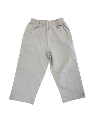  Jersey Solid Straight Pants w/ Pockets, Sand