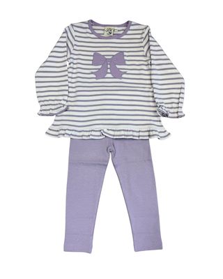 Lavender Bow Legging  Set