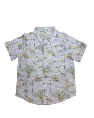 Feather &amp; Floats SS Collared Shirt