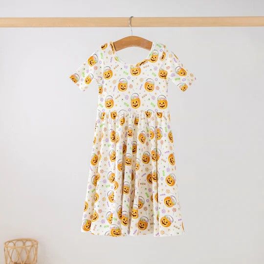 No Tricks, Just Treats Organic Cotton Dress for Kids