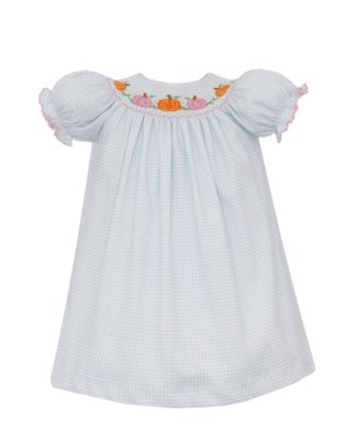 Blue Gingham Knit Bishop, Pumpkin