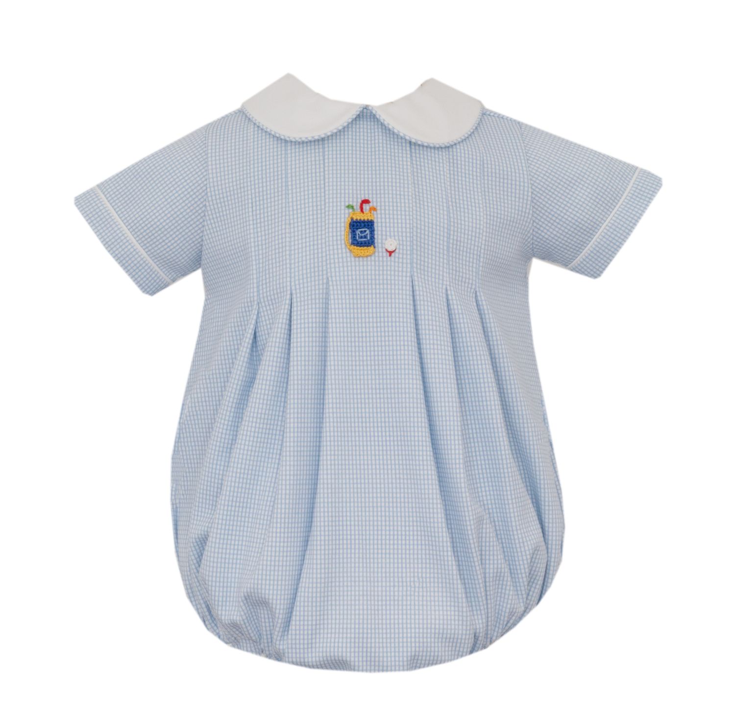 Blue Check  Knit Golf Bubble