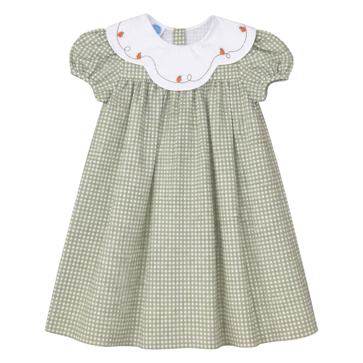 Charlotte Scallop Collar Dress, Sage Pumpkins