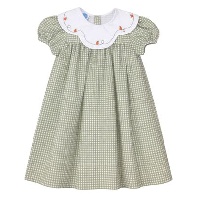 Charlotte Scallop Collar Dress, Sage Pumpkins