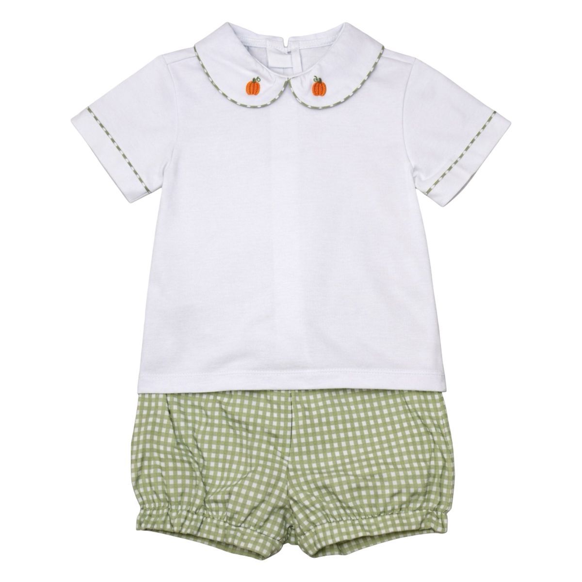 Peter SS Banded Short Set, Sage Pumpkins