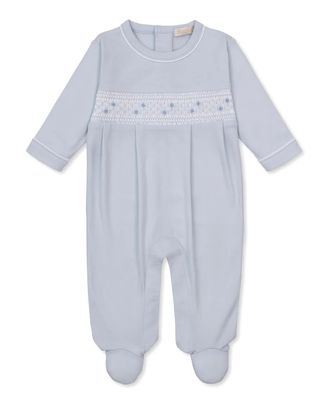 CLB Fall 26 Footie w/Hand Smock, Lt. Blue