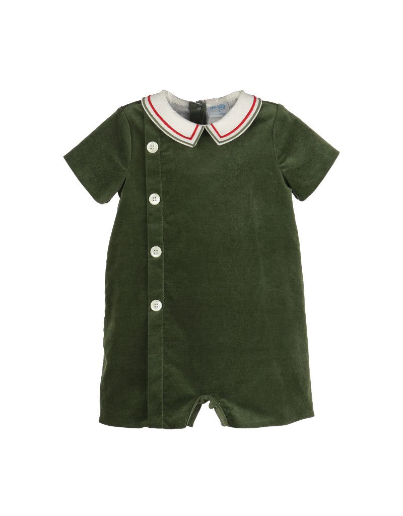 Mistletoe Velvet Boy Bubble, Green