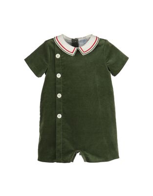 Mistletoe Velvet Boy Bubble, Green