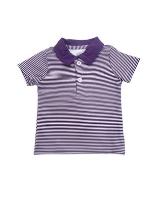 Dawson SS Polo, Purple Stripe