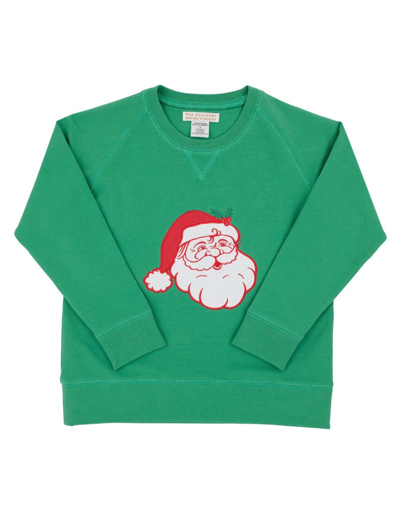 Cassidy Comfy Crewneck, Kiawah Kelly Green/Santa