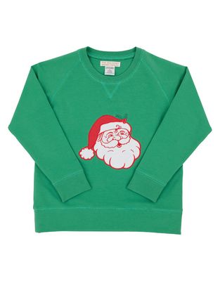 Cassidy Comfy Crewneck, Kiawah Kelly Green/Santa