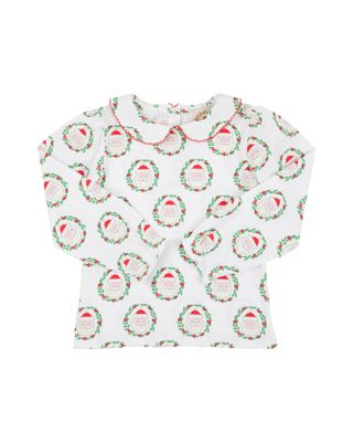 Maudes LS Peter Pan Collar Pima Shirt. North Pole POrtrait