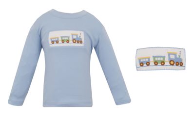 Lt Blue Knit LS Tshirt, Train