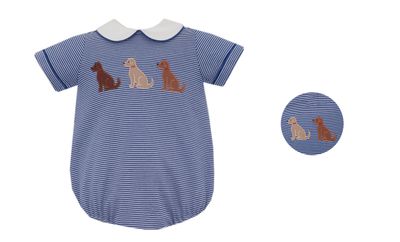 Navy Knit Stripe Bubble, Labrador