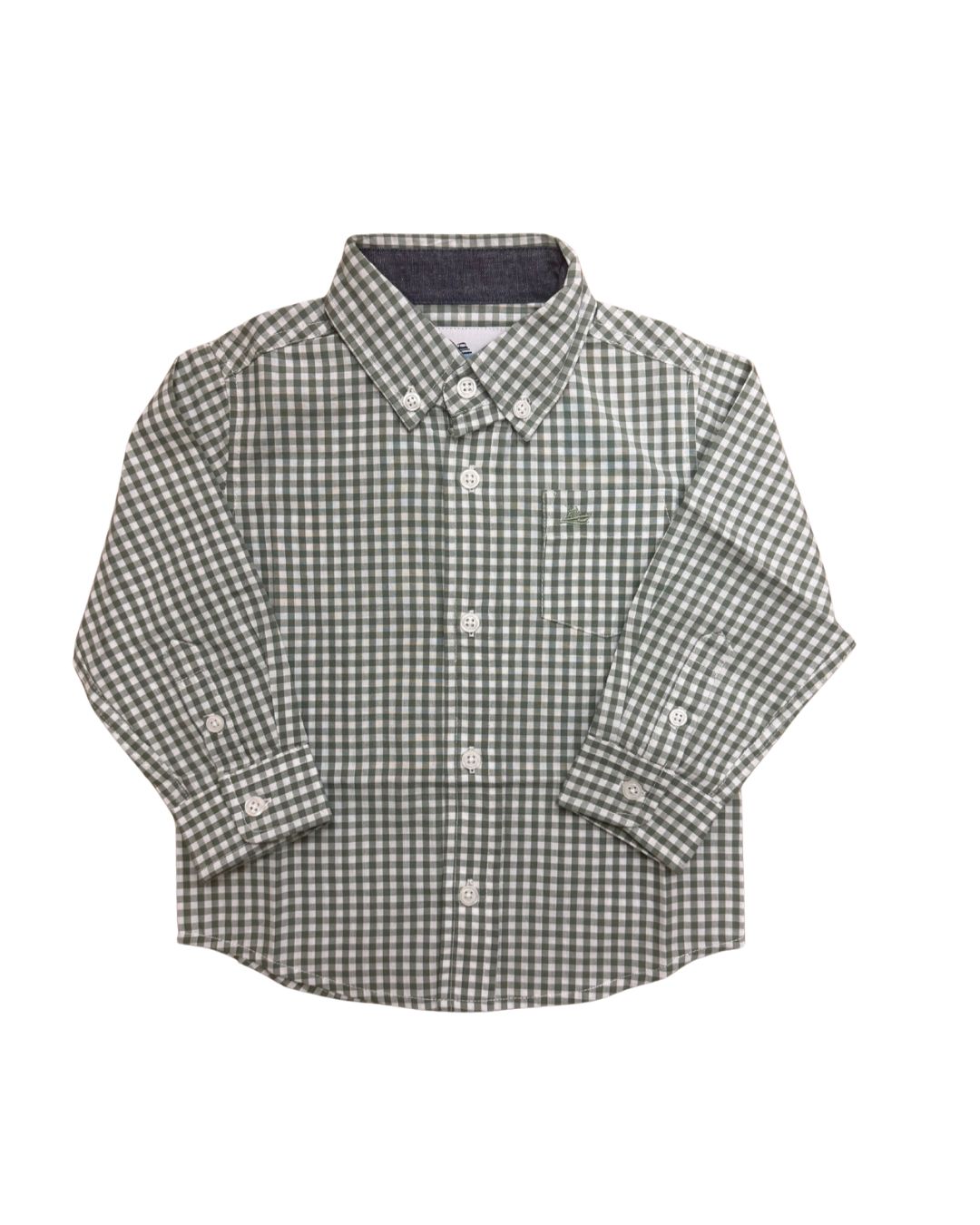LS Dress Shirt, Green Check