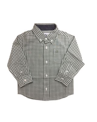 LS Dress Shirt, Green Check