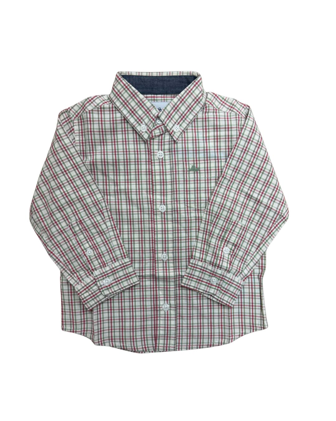 LS Dress Shirt, Red/ Green Plaid