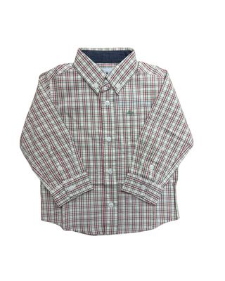 LS Dress Shirt, Red/ Green Plaid