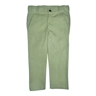 Button Dress Pant, Olive Green