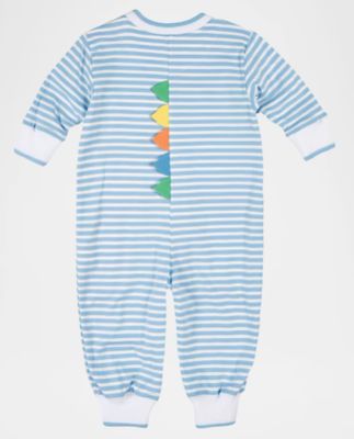 Blue Stripe Knit Longall w/Dino