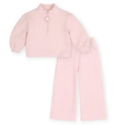 Pink Cable Knit Set