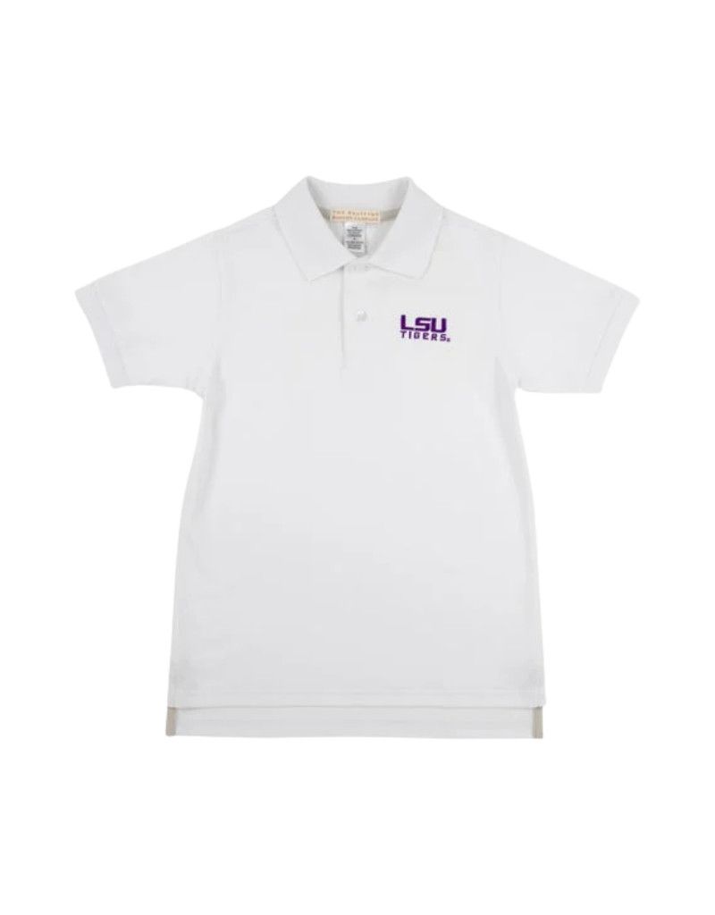Prim and Proper SS Polo, Worth Ave White LSU