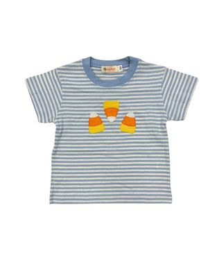 Sky Blue Stripe Tshirt, Candy Corn