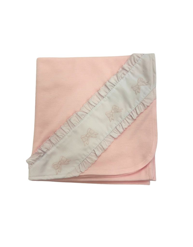 Pink Knit Blanket Bow Ribbons