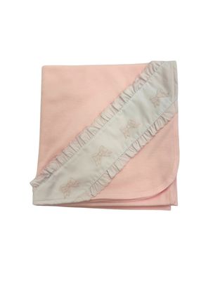 Pink Knit Blanket Bow Ribbons