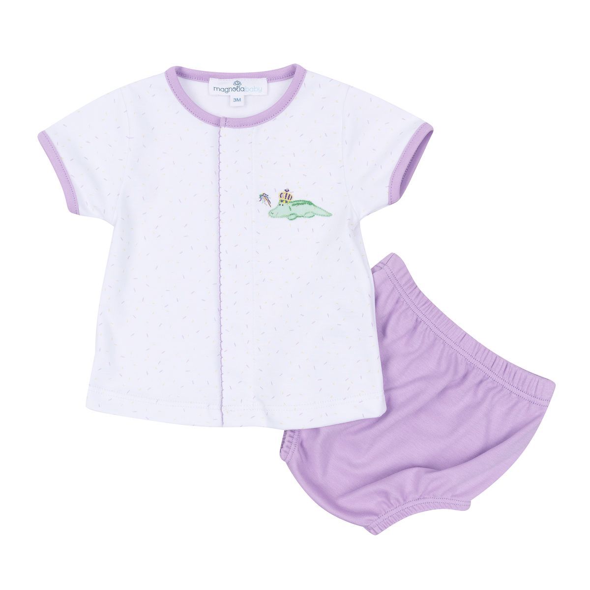Bayou Pals Lilac Boy Diaper Cover Set