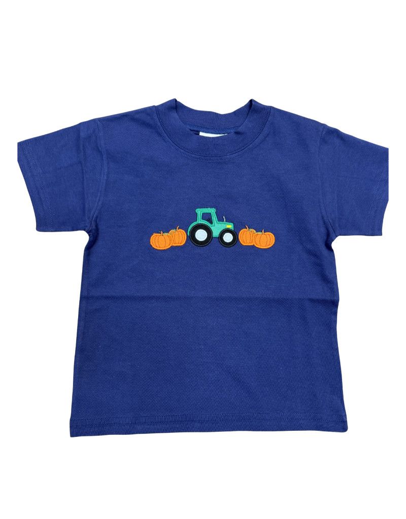 Navy SS Tshirt, Tractor w/ Pumpkins