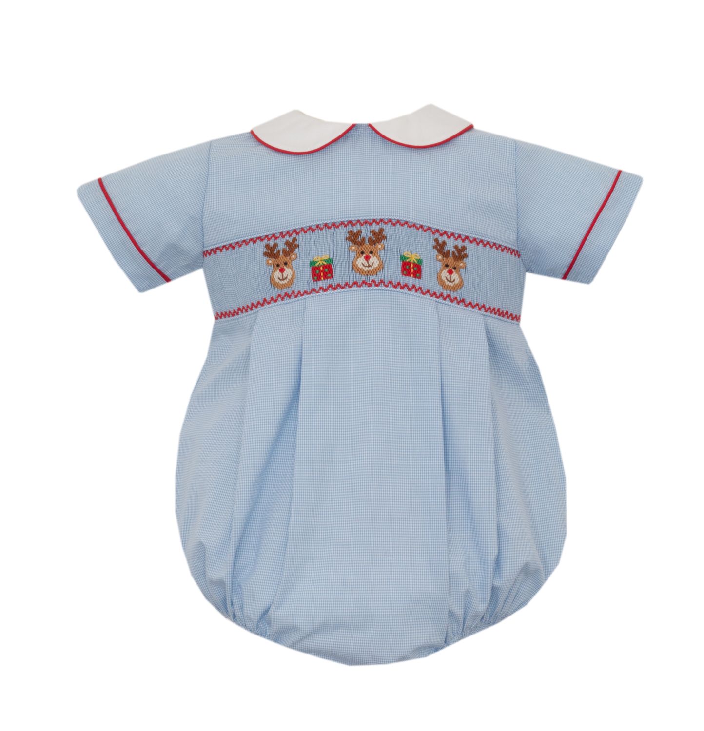 Reindeer Blue Check Bubble