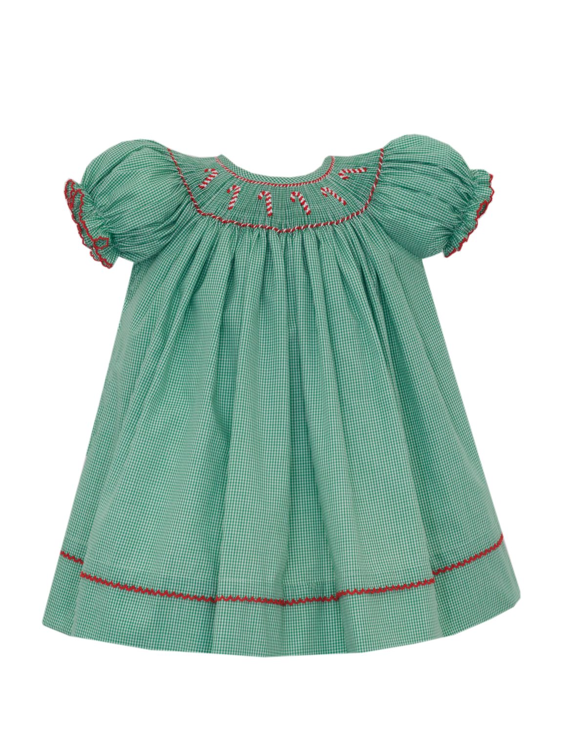 Candy Cane Green Gingham Bishop