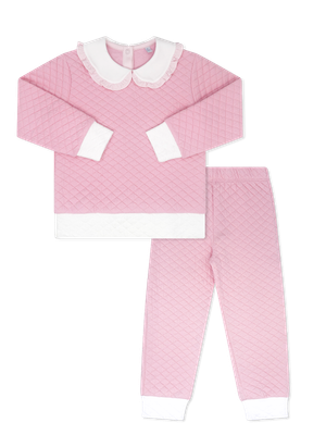 Cooper Quilted Playsuit, Petal Pink