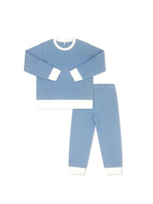 Harris Quilted Playsuit - Baylor Blue