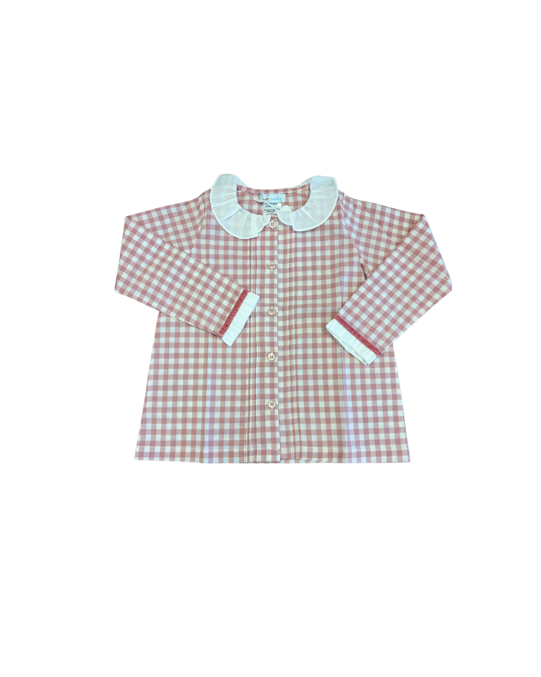 Rosa Blouse, Gingham Dusty Rose