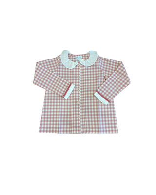 Rosa Blouse, Gingham Dusty Rose