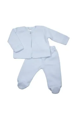 Hand Smocked Layette Set, Lt Blue