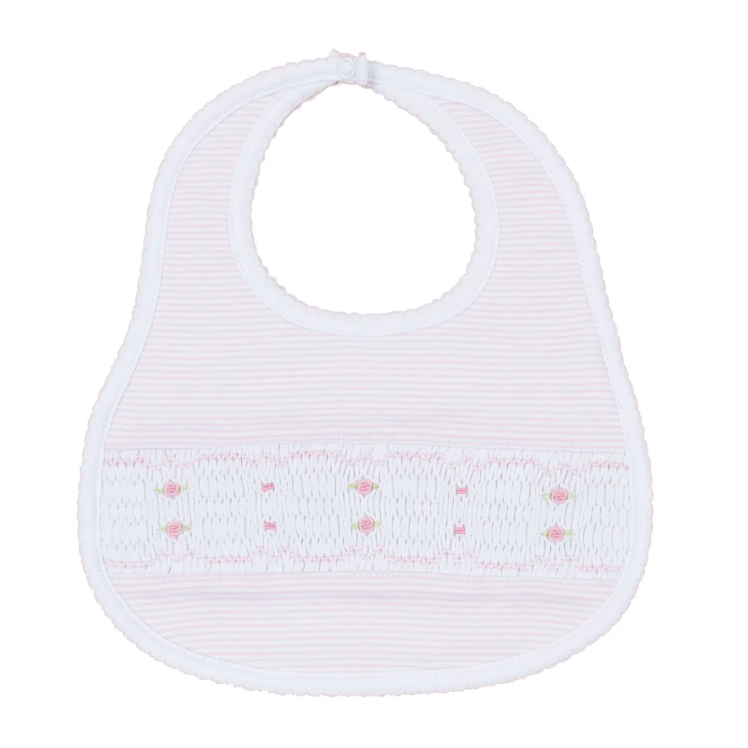 Anna Smocked Bib , Pink
