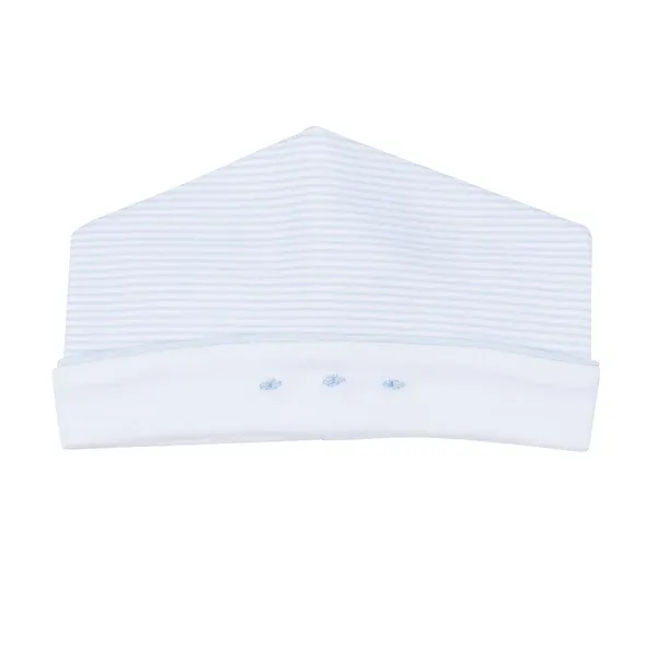 Benjamin Embroidered Hat, Light Blue