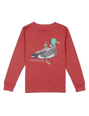 Duck Ornament LS Shirt Cabernet