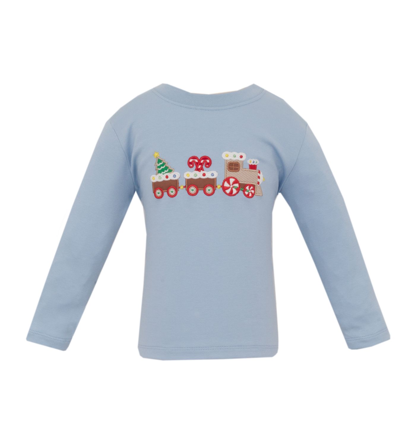 Blue Gingerbread Train Tshirt