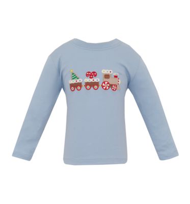 Blue Gingerbread Train Tshirt