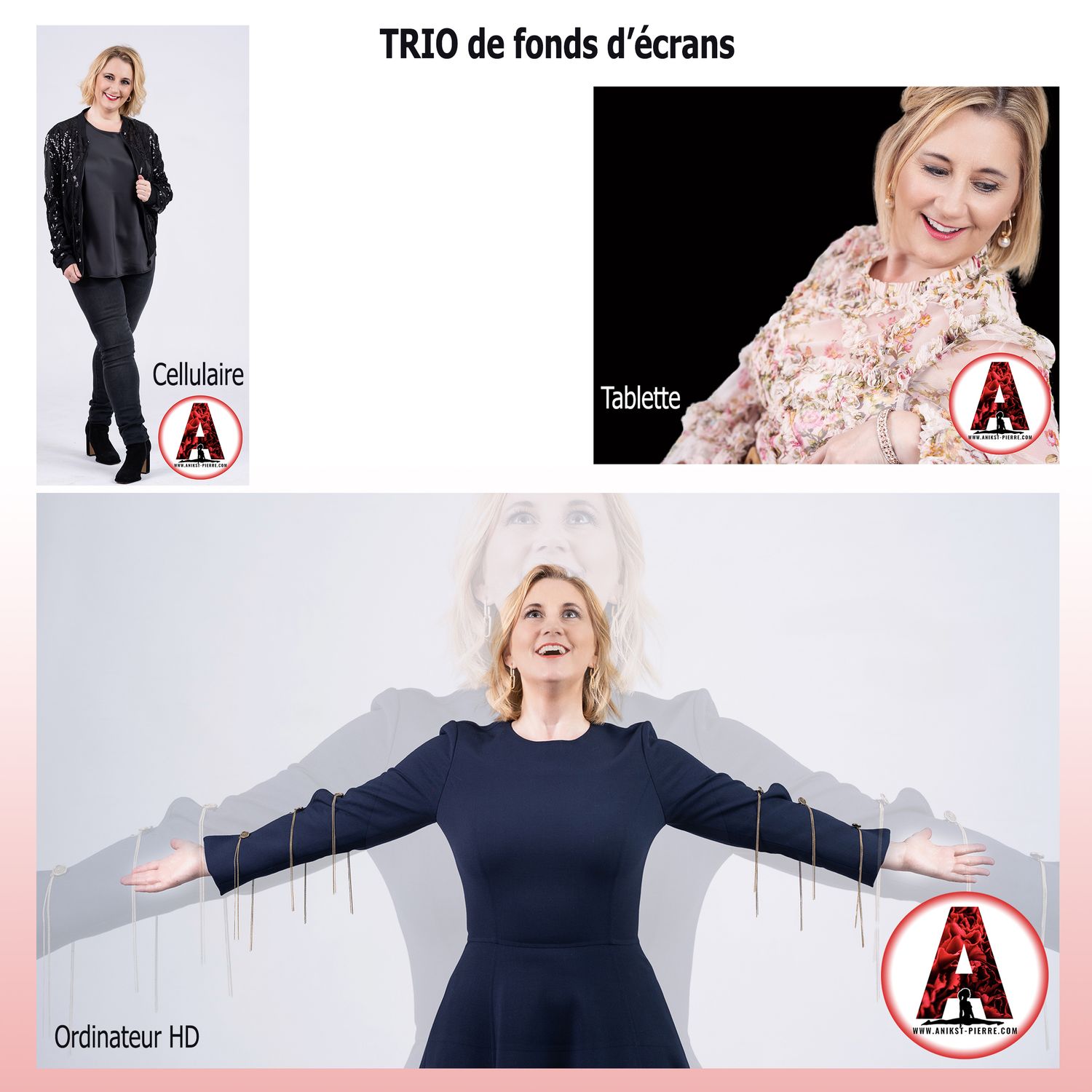 TRIO DE FONDS D'ÉCRANS
