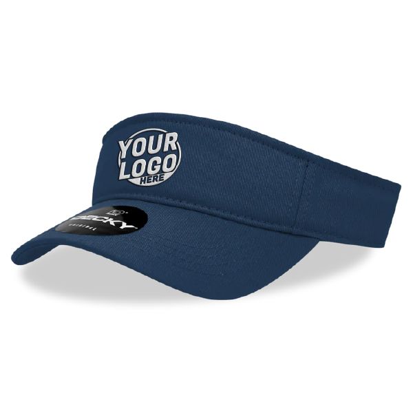 962 Polo Sun 3 Panel Mid Profile Structured Curve Navy Blue Visor 00616